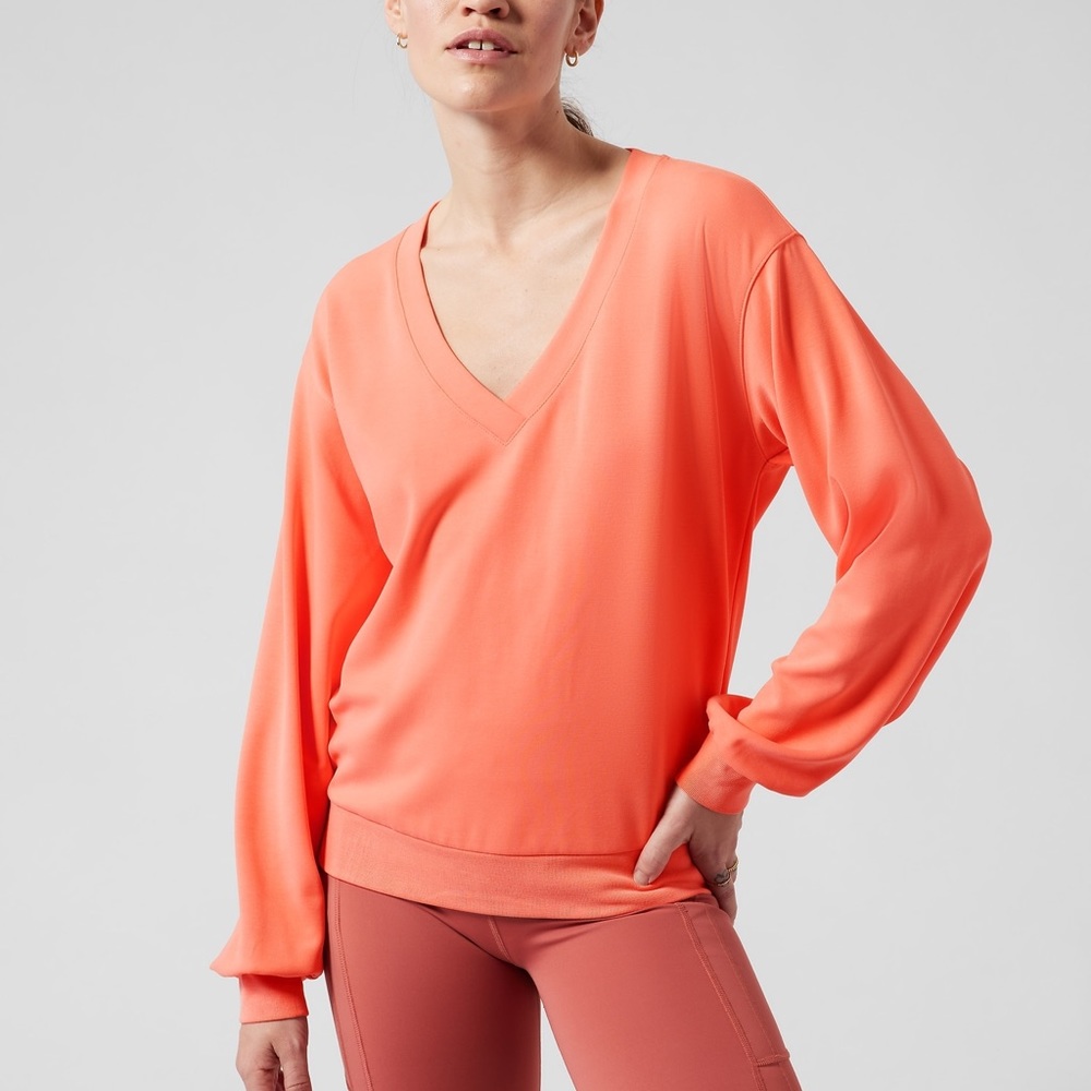 Athleta Seasoft V-Neck Sweater (XXS)